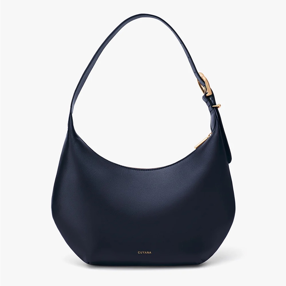 Cuyana NWT Navy Leather Celestia Shoulder Bag